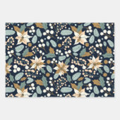 Poinsettia Winterurlaub Geschenkpapier Set (Vorderseite 3)