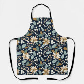 Poinsettia Winterurlaub Schürze (Vorderseite)