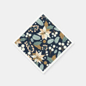 Poinsettia Winterurlaub Serviette (Ecke)