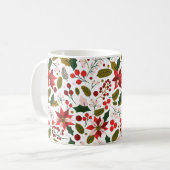 Poinsettia Winterurlaub Tasse (Vorderseite Links)