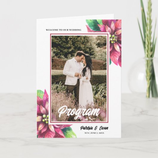 Poinsettia Winterweihnachtsfest Programm (Vorderseite)