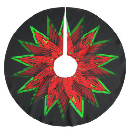 Poinsettia WOW Fleece Weihnachtsbaumdecke