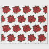 Poinsettia Wrapping Paper Geschenkpapier (Flach)