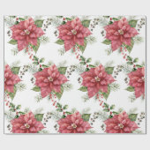 Poinsettia Wrapping Paper Geschenkpapier (Flach)
