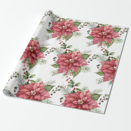 Poinsettia Wrapping Paper Geschenkpapier