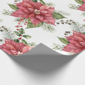Poinsettia Wrapping Paper Geschenkpapier (Ecke)