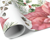 Poinsettia Wrapping Paper Geschenkpapier (Rolleneckpunkt)