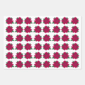Poinsettia Wrapping Paper Geschenkpapier Set (Vorderseite 3)