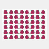 Poinsettia Wrapping Paper Geschenkpapier Set (Vorderseite 2)