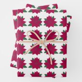 Poinsettia Wrapping Paper Geschenkpapier Set (Beispiel)