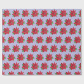 Poinsettia Wrapping Paper - Lavendelhintergrund Geschenkpapier (Flach)