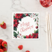 Poinsettia Wreath – Elegant Christmas Florals Serviette (Beispiel)