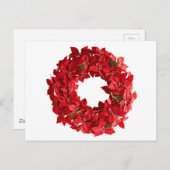 Poinsettia wreath.png postkarte (Vorne/Hinten)