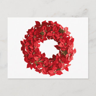 Poinsettia wreath.png postkarte
