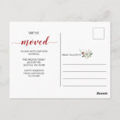 Poinsettia Wreath Wir haben die Feiertage-Ankündig Postkarte (Rückseite)