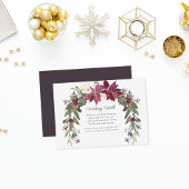 Poinsettia wünscht gute Hochzeit | Scharlachrot Begleitkarte