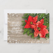 Poinsettia zu Weihnachten im Holzgewerbe (Vorderseite)