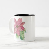 Poinsettia Zweifarbige Tasse (Vorderseite Links)
