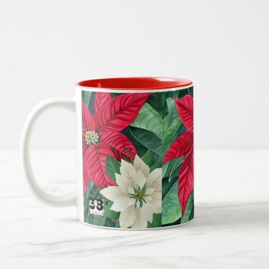 Poinsettia Zweifarbige Tasse (Links)