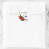 Poinsettias and Quote for Crafts Articles Handmade Runder Aufkleber (Tasche)