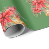 Poinsettias-Arrangement Geschenkpapier (Rolleneckpunkt)