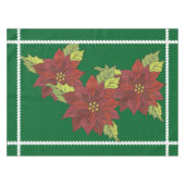 Poinsettias auf dem grünen Holiday Tablecloth Tischdecke (Vorderseite (Horizontal))