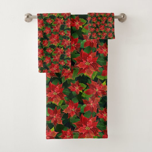 Poinsettias Badhandtuch Set (Insitu)