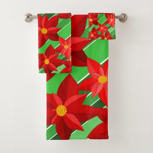 Poinsettias Badhandtuch Set (Insitu)