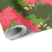 Poinsettias Blume Holiday Geschenkpapier (Rolleneckpunkt)