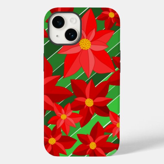 Poinsettias Case-Mate iPhone Hülle (Rückseite)