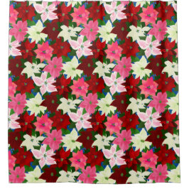 Poinsettias Christmas Duschvorhang