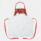 Poinsettias Christmas Personalisiert Custom Schürze (Vorderseite)