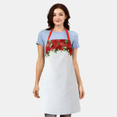 Poinsettias Christmas Personalisiert Custom Schürze (Getragen)