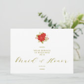 Poinsettias Christmas Will You Be My Maid of Honor (Stehend Vorderseite)