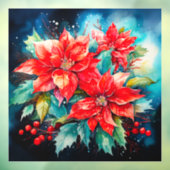 Poinsettias Fensteraufkleber (Blatt 3)