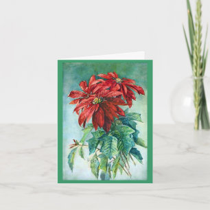Poinsettias Fine Art Weihnachtskarte Feiertagskarte