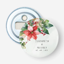 Poinsettias Floral Winter Christmas Wreath Wedding