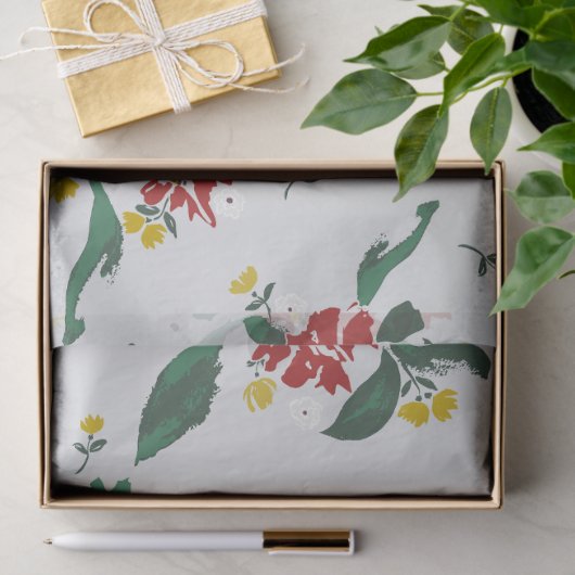 Poinsettias for all Seasons Gift Bag Seidenpapier (Geschenk)
