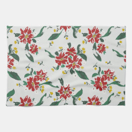 Poinsettias for all seasons kitchen towel geschirrtuch