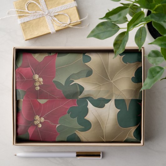 Poinsettias-Galore-Papier Seidenpapier (Geschenk)