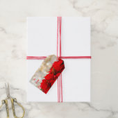 Poinsettias Geschenkanhänger (Mit Garn)