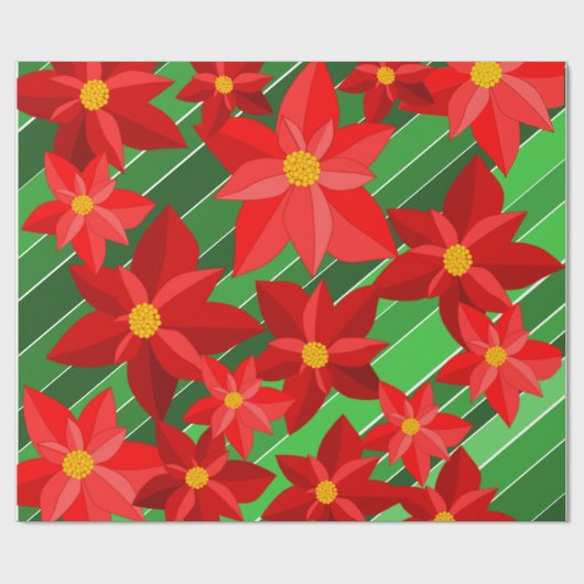 Poinsettias Geschenkpapier (Flach)