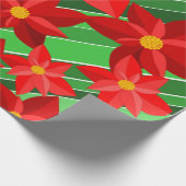 Poinsettias Geschenkpapier (Ecke)