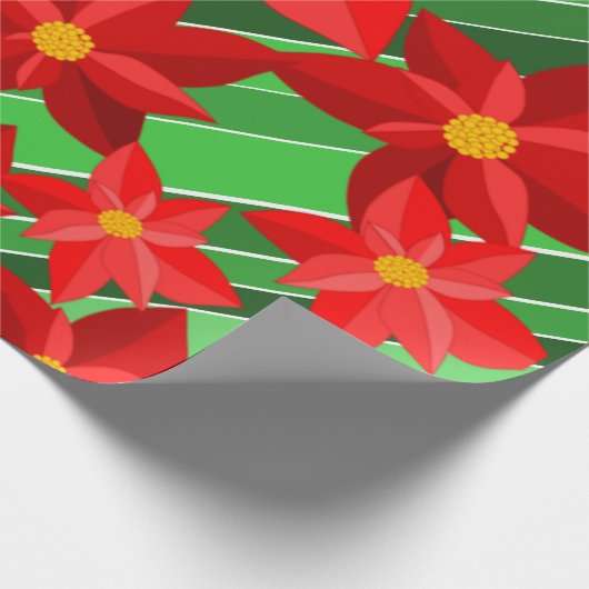 Poinsettias Geschenkpapier (Ecke)