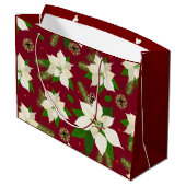 Poinsettias Große Geschenktüte (Rückseite Schrägansicht)