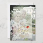 Poinsettias Happy Holidays Foto Family Karte (Vorderseite)