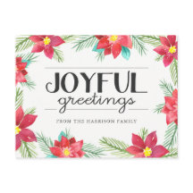 Poinsettias Highlights Postkarte