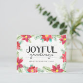 Poinsettias Highlights Postkarte (Stehend Vorderseite)