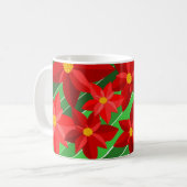 Poinsettias Kaffeetasse (Vorderseite Links)