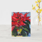 Poinsettias Karte (Gelbe Blume)
